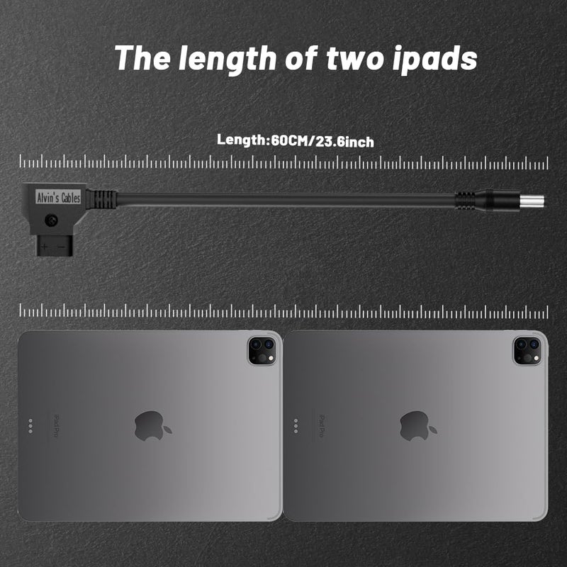 Alvin's Cables D-tap to DC Power Cable for Canon C70, Atomos Shogun, SmallHD Indie 7 Monitor, Blackmagic Video Assist, 12V 5.5mmÃ—2.1mm DC Cable 60cm| 23.6in - Image 5